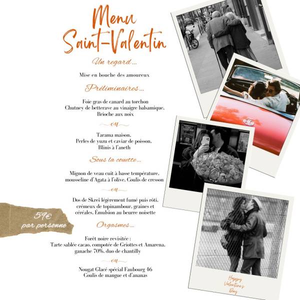 Menu Saint-Valentin